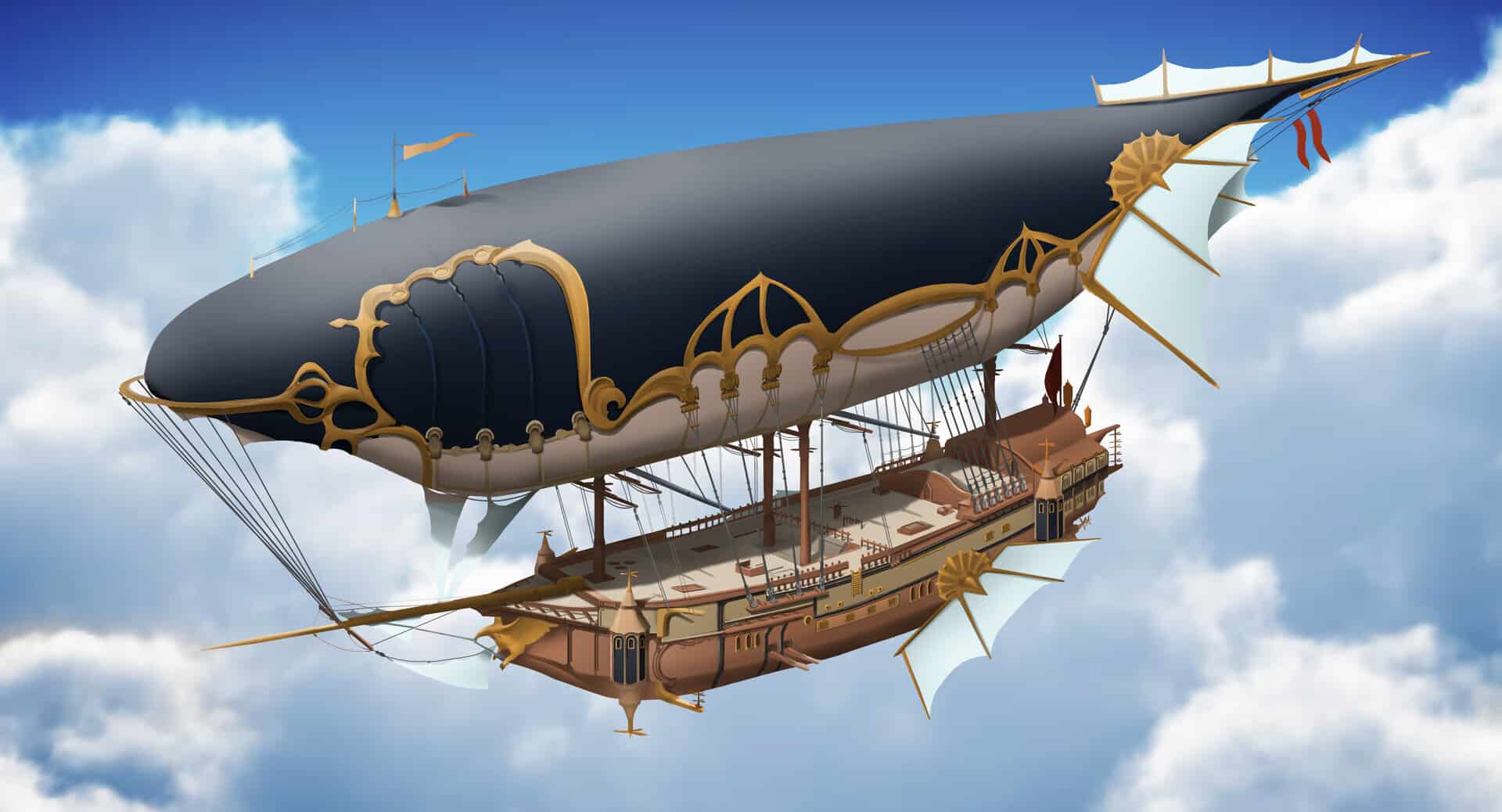 Steampunk airship
