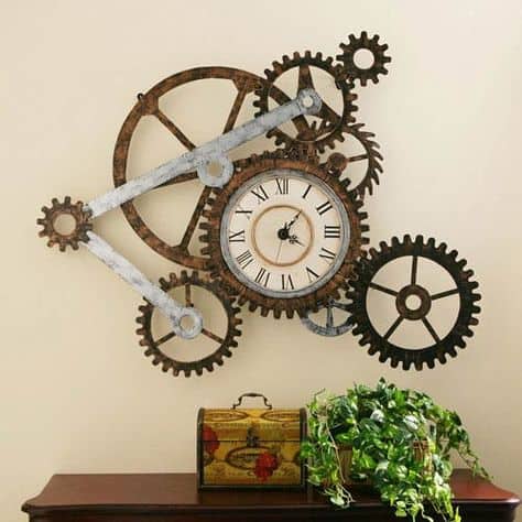 Steampunk gear clock